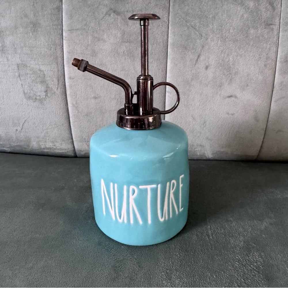 EUC Rae Dunn ceramic plant mister - “nurture”